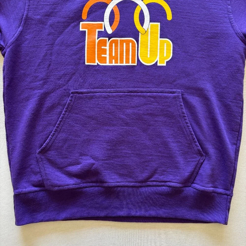 Unisex Champion Purple “Team Up” Hoodie Set Size S & M Matching Bundle - Picture 6 of 15